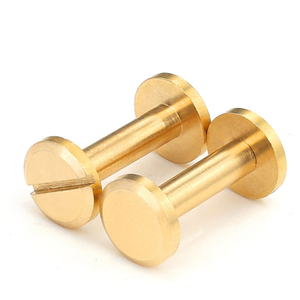 Vis Chicago fendues en laiton de haute qualité M4, vis de fixation, clous et rivets en cuir, pour la confection de ceintures DIY - Product Image 1