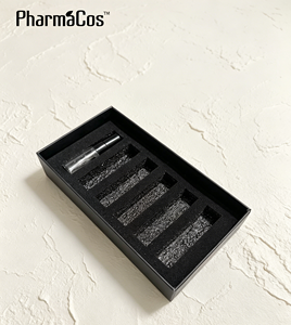 Caja de Regalo de Lujo con 6 Compartimentos para Muestras de Perfume, Estilo Cajón - Set de Almacenamiento para Botellas de Spray Vacías con Inserciones de Espuma - Product Image 1