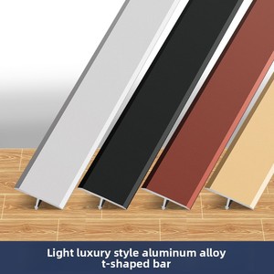 Profilé de transition en aluminium en forme de T de 20 mm pour sols en bois, séparateur de moquette métallique, moulure de seuil de porte - Product Image 2