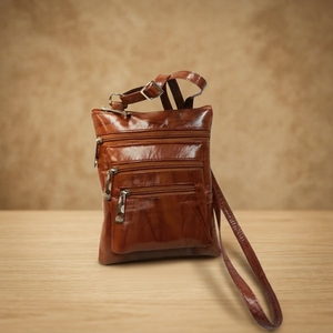 BS INTERNATIONAL Bolso de Mano de Cuero Genuino Ligero y Duradero con Cierre de Cremallera para Mujer, Moderno y Ajustable para el Día de San Valentín - Product Image 1