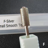 Fraise à ongles professionnelle de qualité supérieure en carbure de silicium violet, 3/32 po, à pointe lisse et ronde, petits et grands modèles F M C 4XC pour acrylique