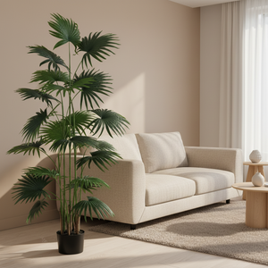 Decoración de Paisaje a Gran Escala con Palmera, Planta en Maceta de Palmera de Alta Gama, Tacto de PE, Planta de Hojas Verdes, Palmera - Product Image 1