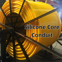 Tuyau de protection en PEHD à âme en silicone, à paroi intérieure lisse, pour le soufflage de câbles à fibres optiques souterrains, protection de conduits FTTH et de télécommunications