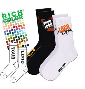 Chaussettes Jacquard Personnalisables pour Hommes, Chaussettes de Sport en Coton, Logo Personnalisé, Motif Amusant, Chaussettes Athlétiques Tricotées - Product Image 2