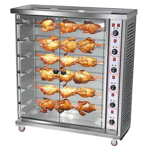 Kommerzielle elektrische Gas gegrillte Hühner ofen 3-lagige 9-lagige automatische rotierende Hühner maschine Grill maschine