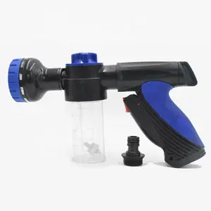 Vendita calda schiuma di neve giardino pistola ugello acqua plastica 10 funzioni bottiglia di schiuma regolabile giardino pistola a spruzzo d'acqua 100ml ABS 6-8 Bar