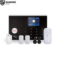 Système d'alarme intelligent WiFi 433Mhz 4G GSM, contrôle par application Tuya, surveillance 24/7, alarme incendie, capteur de mouvement PIR pour porte/fenêtre, rechargeable
