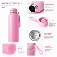 Bouteille isotherme sous vide 550 ml, couleur macaron, écologique, compatible lave-vaisselle, double paroi, acier inoxydable 18/8, pour sport, camping