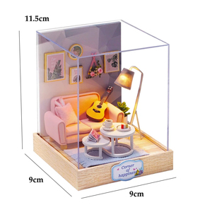 Casa delle Bambole <span class=keywords><strong>in</strong></span> Miniatura, Kit di Montaggio Puzzle 3D, Giocattolo Fai-da-Te, Decorazione Creativa <span class=keywords><strong>per</strong></span> Camera da Letto, Mobili <span class=keywords><strong>in</strong></span> <span class=keywords><strong>Legno</strong></span> Artigianali - Product Image 2