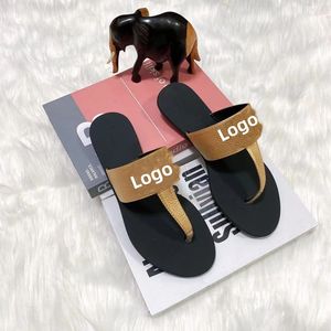 Sandalias Planas de Diseñador para Mujer, Nuevas y en Oferta 2026, Chanclas de Piel Sintética con Punta Abierta, Venta al Por Mayor - Product Image 6
