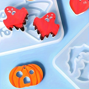 Ensemble de 3 pièces de <span class=keywords><strong>citrouille</strong></span>, chauve-souris, moule en silicone fantôme, bijoux en plâtre, boucles d'oreilles, pendentif, série Halloween, procédé à la résine époxy - Product Image 4