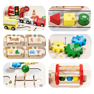 Tablero de Actividades para Escritorio, Juguete Montessori con Certificación CE y CPC, Pista de Tren, Laberinto de Cuentas, Mesa Sensorial para Bebés, Educación Temprana - Product Image 2