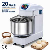 Mélangeur à pâte électrique de cuisine, machine à mélanger la farine, double vitesse, mélangeur spiral en acier inoxydable pour la fabrication de pain commercial