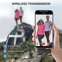 Microfono Lavalier a Clip 2 in 1 Fifine M8, Microfono Ricaricabile Plug-and-Play Wireless Professionale per Telefono