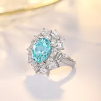 Bague MUSHAN personnalisée en argent sterling 925 avec saphir bleu de laboratoire, bague de mariée princesse pour femme, plaquée or 18 carats, bagues classiques