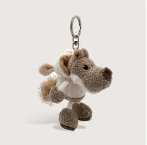 จี้กระเป๋าของเล่นหนังแกะพวงกุญแจตุ๊กตาหมาป่าขนาดเล็กน่ารักและน่าเกลียดปรับแต่งได้ - Product Image 1