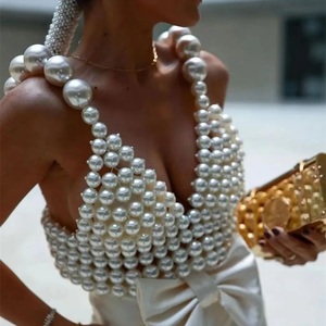 Top a tubo da <span class=keywords><strong>donna</strong></span> Pearl Sexy Crop Top da <span class=keywords><strong>donna</strong></span> Top reggiseno senza maniche camicie per ragazze Streetwear Shinny <span class=keywords><strong>abbigliamento</strong></span> <span class=keywords><strong>donna</strong></span> 0800 - Product Image 1