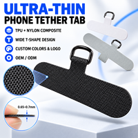 Patch universel en nylon TPU ultra-fin personnalisé pour lanière de téléphone, insert de coque avec anneau en D pour bracelet ou bandoulière