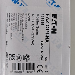 Eaton Moeller FAZ-C10/1-NA 1P 1A 277VAC MCB <b>Plastic</b> <b>Enclosure</b> Rail Mounting - Product Image 5