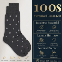 Calcetines de Algodón Egipcio Hechos a Medida, Transpirables, Suaves, Sin Costuras, para Hombre, Estilo Formal, Punta Redonda, Diseño de Puntos