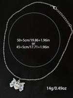 Collier pendentif cœur « Je t'aime » à fermoir ouvert, tendance, nouveau design, collier cœur papillon serti de diamants