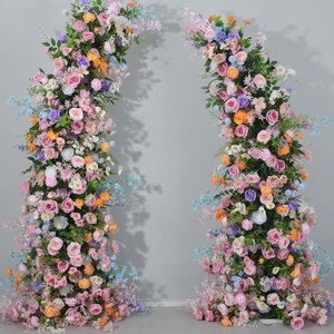 Colorful Silk Rose Flower Wall for Wedding Floral Background <strong>Stage</strong> <strong>Props</strong> Garden Arch Backdrop Decor Floral Theme - Product Image 3