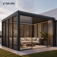 Pergola à lames orientables en aluminium personnalisable pour les détaillants d'extérieur et les cours d'hôtels