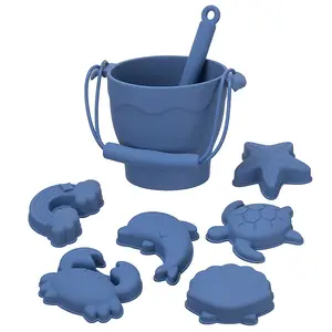 Summer Outdoor Toys Beach Sand Bucket Eco Friendly Funny Silicone Beach Sand Toy Set For Kids Toys Beach