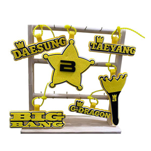 Etiqueta de equipaje de fieltro <span class=keywords><strong>BIGBANG</strong></span>, colgante de fieltro hecho a mano con el nombre de G-Dragon Taeyang Daesung, adorno para bolso de concierto, regalo de colección para fans del Kpop - Product Image 2