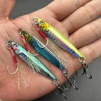 Leurre de Jigging Top Right JIG106 17g~60g avec Hameçons, Jigs Slow Pitch en Métal, Leurre de Coulée en Métal pour Eau Salée