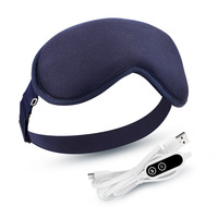 Masque chauffant pour les yeux alimenté par USB avec vibration et température réglables, masseur oculaire à vapeur chaude pour la maison et les voyages