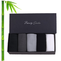 Chaussettes habillées en coton respirant de couleur pure pour hommes affaires décontracté longueur d'équipage Tube emballage de boîte en bambou certifié OEKO