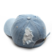 Gorra de Béisbol Casual de Mezclilla Desgastada con Logotipo Bordado Personalizado para Hombre y Mujer