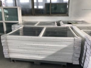 Chất lượng cao Vinyl PVC Pháp cổ điển phân vùng đôi kính uPVC casement Top treo trượt Windows với muỗi Net - Product Image 2