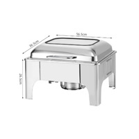 Chauffe-Plat Professionnel en Acier Inoxydable pour Hôtels, Buffets, Réceptions et Traiteurs – Ensemble Chauffe-Plats pour Maintien au Chaud des Aliments