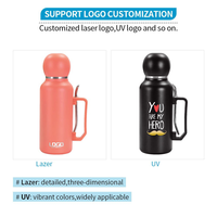 Juego de Termo para Yerba Mate RS de 1300 ml, Acero Inoxidable, Aislamiento al Vacío, Aislamiento Térmico de 12-24 Horas, Cuchara de Estilo Chino