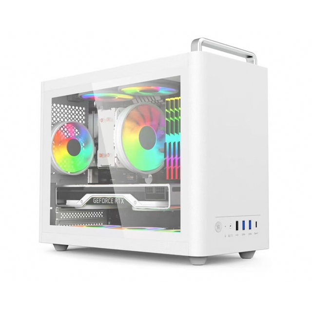 U310 MATX Mini ITX Custom Work Office Aluminium Computer Case PC Metal LOGO Small Portable Pc case