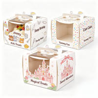 Boîte à gâteau personnalisée avec motifs d'animaux mignons, vente en gros, emballage cadeau portable en carton pour desserts de mariage, directement de l'usine