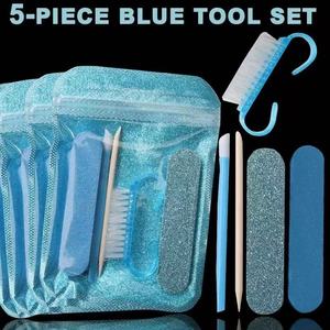 Complete <b>nail</b> art tool <b>kit</b>, <b>nail</b> sanding strips, mini <b>nail</b> filing set, double-sided manicure, buffing, and horn brush - Product Image 4
