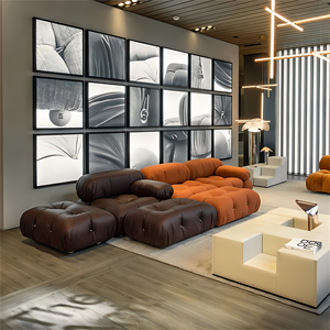 Canapé minimaliste italien rétro Module <span class=keywords><strong>Mario</strong></span> Combinaison gratuite Ensembles de canapés de salon - Product Image 4