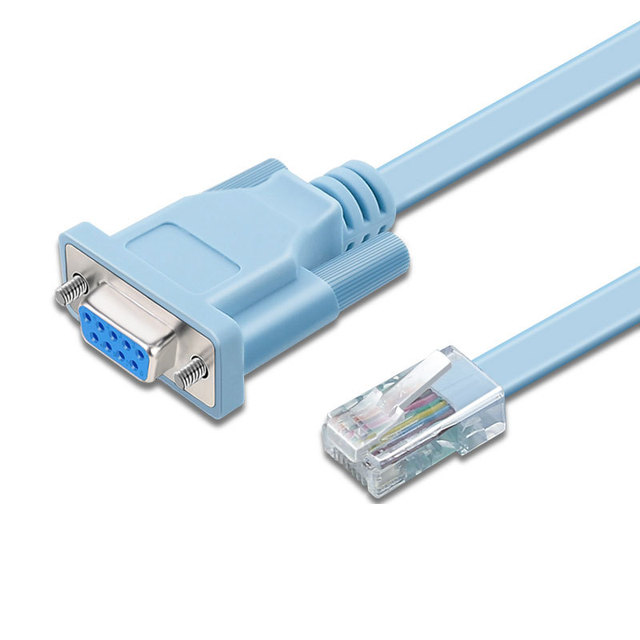 DB9 to RJ45 connector cable D-Sub 9 pin RS232 serial port LAN Ethernet Adapter router configuration wire connector vga cable
