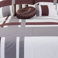 Parure de Lit de Luxe en Coton pour Hôtels et Maisons, Taille King, Housse de Couette et Couette Imprimées Modernes, Drap Housse Écologique, Vente en Gros