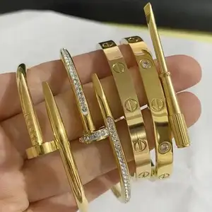 Pulsera de diseñador de alta calidad, que no se deslustran accesorios de moda, joyería de marca de acero inoxidable 2023, pulsera de joyería para mujer