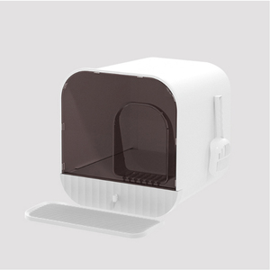 Pet Products Pet Cleaning Closed Plastic Cat Toilet Box Cat Litter Trays Cat Litter Box