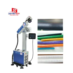 30W 50W Faserrohr-Laser beschriftung maschine Laser druck Gravur Graveur Metall PVC-Rohrkabel-Codier drucker