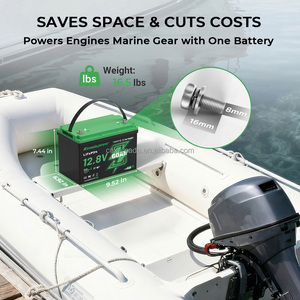 แบตเตอรี่เรือเดินทะเลอเนกประสงค์ 12.8V 60Ah กลุ่ม 24 สำหรับเรือตก<span class=keywords><strong>ป</strong></span>ลา <span class=keywords><strong>ป</strong></span>รับปรุงใหม่ และลากจูงรถพ่วง พร้อมบลูทูธ + ระบบทำความร้อนแบบแอคทีฟ - Product Image 3