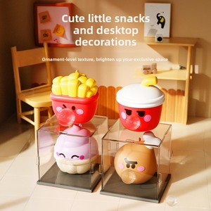 Juguete Antiestrés de Vinilo con Forma de Hamburguesa y Papas Fritas para Niños de 3 a 6 Años, Adorno Creativo con Burbujas para Apretar - Product Image 2