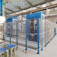 Système de protection robotisé en acier à faible teneur en carbone pour les cellules de tri, avec panneaux en treillis soudé, aménagement personnalisé et portes d'entrée sécurisées