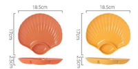 Vente en gros coquille Assiette à apéritif Assiette de service en plastique Snacks aux noix Plateau à dîner aux fruits Assiette à plat avec support