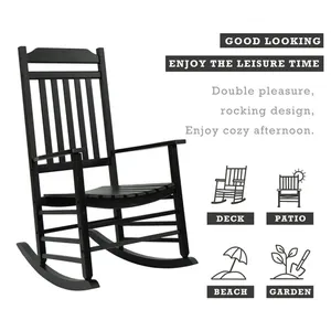 Chaise longue de soleil durable de chaise à <span class=keywords><strong>bascule</strong></span> de porche en <span class=keywords><strong>bois</strong></span> solide de haute lamelle avec la caractéristique à <span class=keywords><strong>bascule</strong></span> confortable - Product Image 2